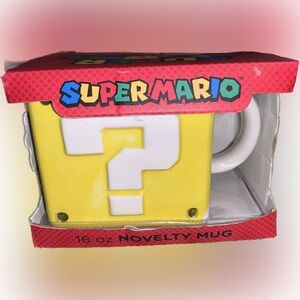 2016 Super Mario Square Yellow Coin Box Coffee Mug 16 oz Novelty Cup Nintendo